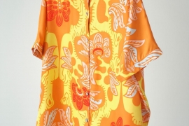 Silk shirt with Youth garden pattern